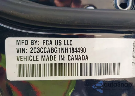 2022 Chrysler 300 S из США, поврежденный, VIN 2C3CCABG1NH184490